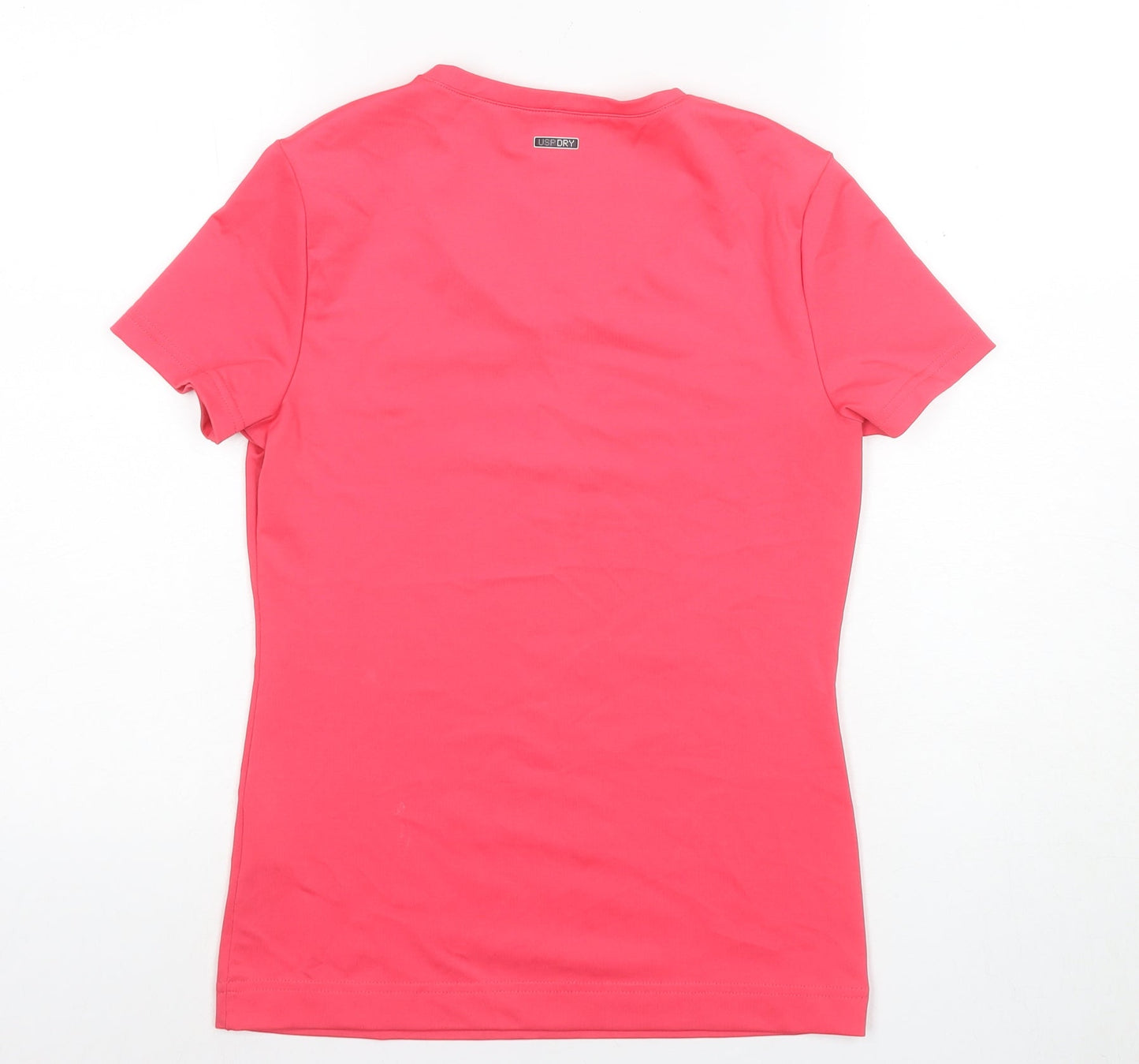 Puma Women's Pink Slim Fit V-Neck T-Shirt Size 12