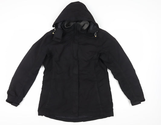 Peter Storm Women's Black Hooded Jacket Size 12