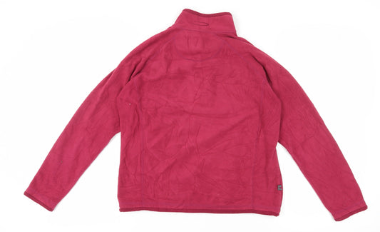 Womens UK 10 Regular Mountain Life Red Pullover Sweatshirt