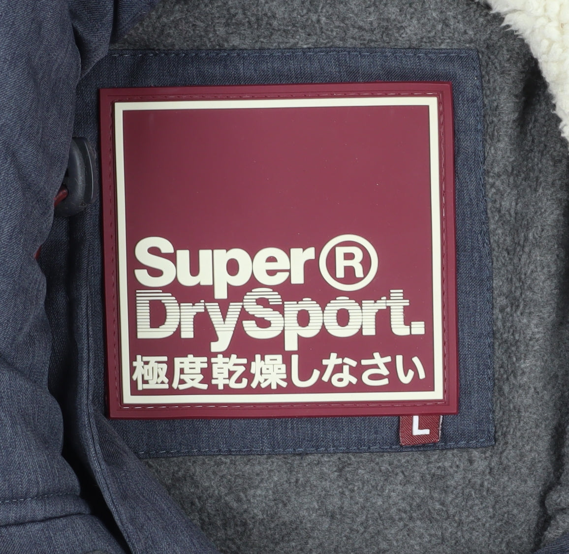 Superdry Women's Blue Duffle Coat Size L Winter Hooded