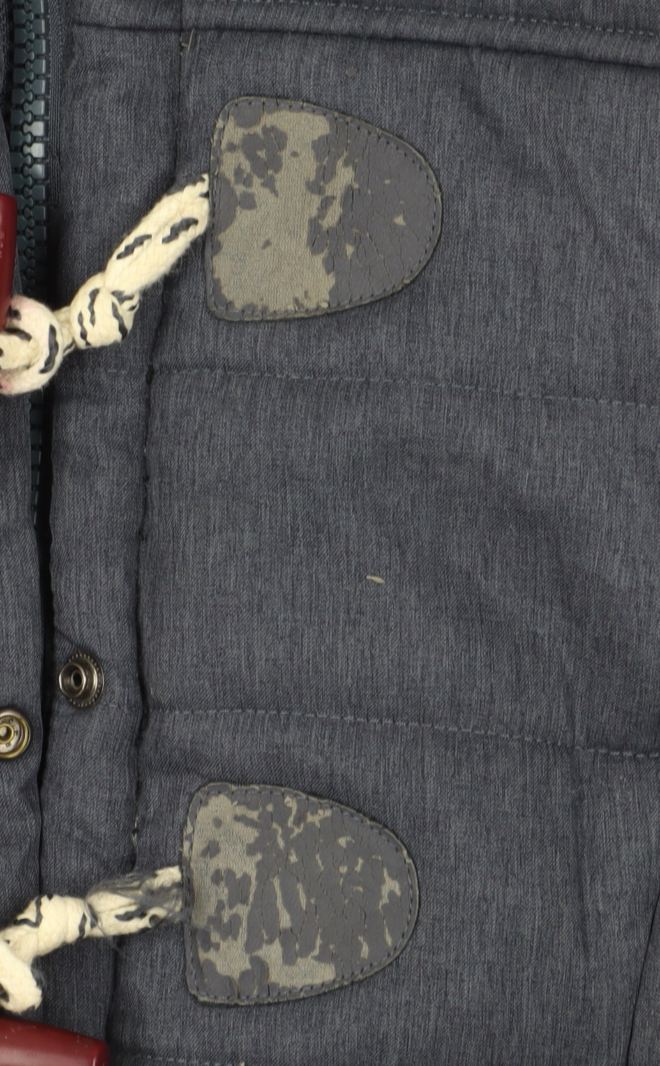 Superdry Women's Blue Duffle Coat Size L Winter Hooded