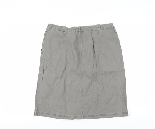 Seasalt Cornwall Womens Grey Pencil Skirt Size 14