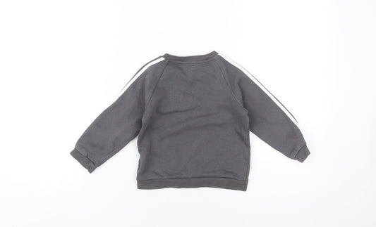 Adidas Unisex Baby Grey Long Sleeve T-Shirt 12-18 Months