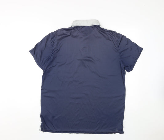 Nike Men's Blue XL Polo Top for Gym & Training