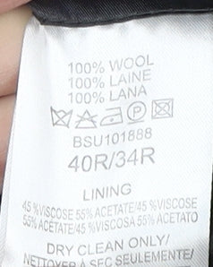 DKNY Men's Black Blazer 40R Classic Fit