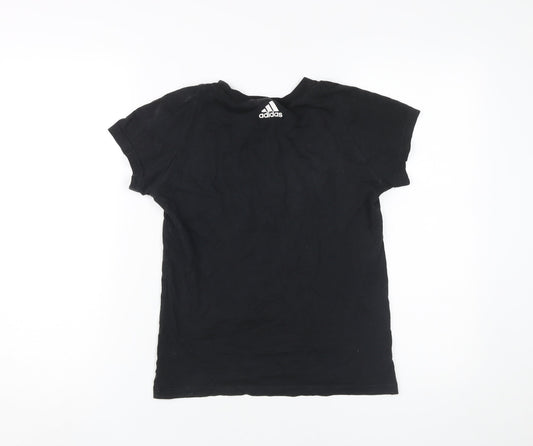 Adidas Women's Black XS T-Shirt, Casual Sporty Style