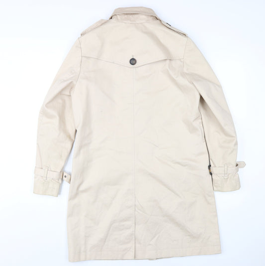 Four Seasons London Beige Trench Coat, Size S, Women's Classic