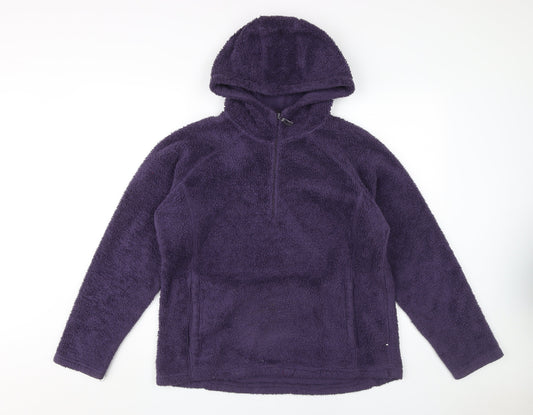 Peter Storm Women's Purple Fleece Pullover Hoodie Size 14