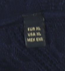 Massimo Dutti Men's Blue XL Cable-Knit Jumper