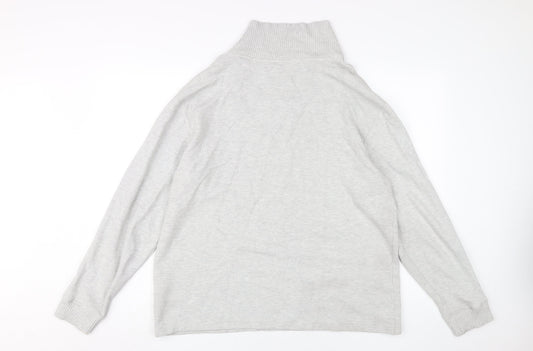 Marks and Spencer Men's Grey Henley Jumper M