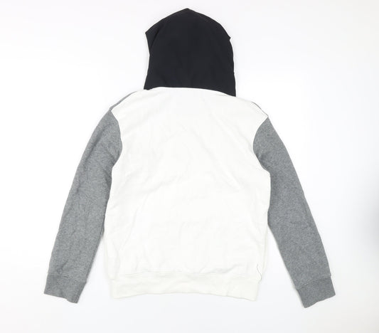Under Armour Boys Grey White Pullover Hoodie L