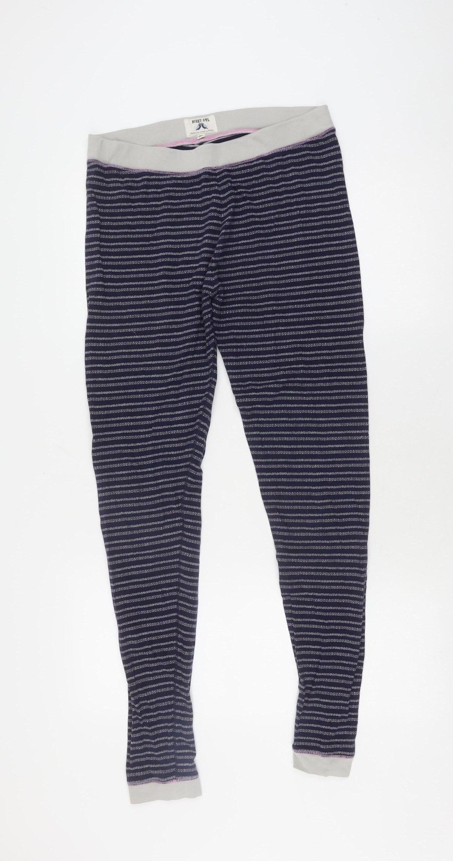 White Stuff Women's Blue Striped Leggings, Size M