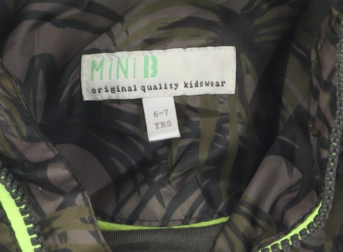 Additional view of Mini B boys’ multicoloured bomber jacket, 6-7 years, hooded zip