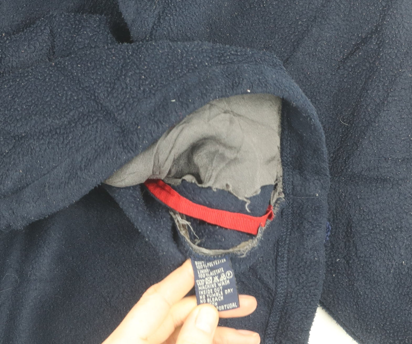 Gant Men's Navy Blue Fleece Pullover Sweatshirt L