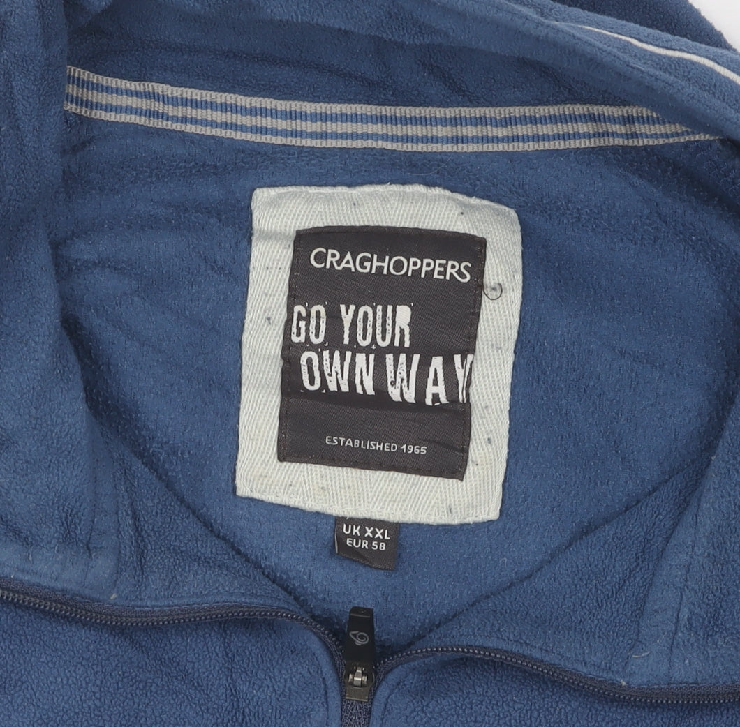 Craghoppers Men's 2XL Blue Fleece Pullover Sweatshirt