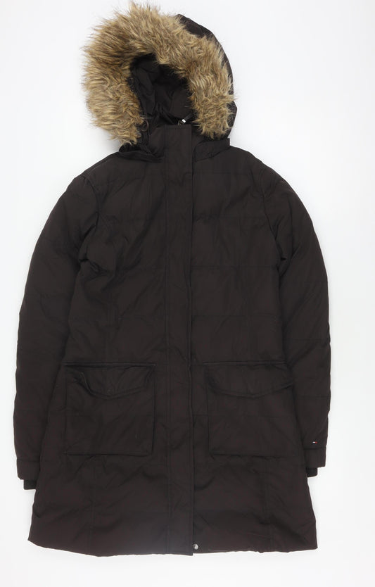 Tommy Hilfiger Women's Brown Parka Coat M