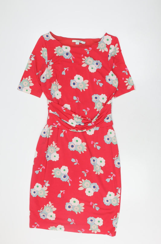 Boden Women's Red Floral Sheath Dress - Size 10