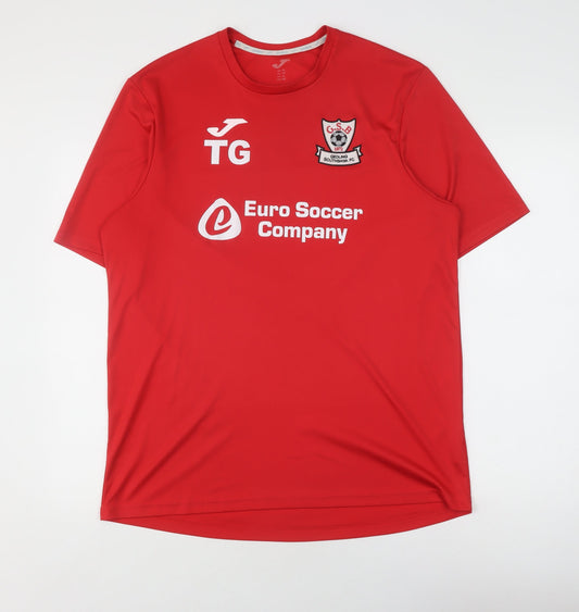 Joma Men's XL Red Football Jersey T-Shirt