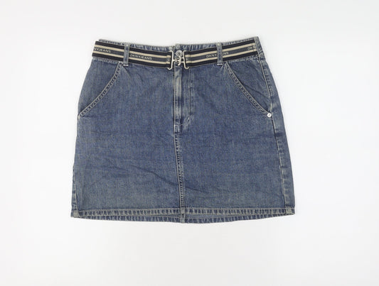 DKNY Jeans Women's Blue Denim Skirt, Size 4, Casual Style