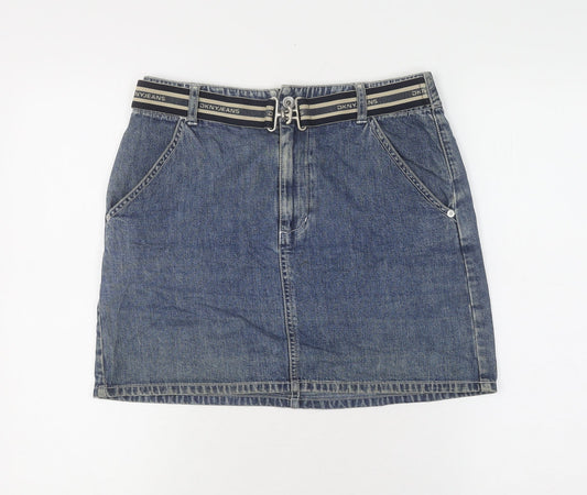 DKNY Jeans Women's Blue Denim Skirt, Size 4, Casual Style