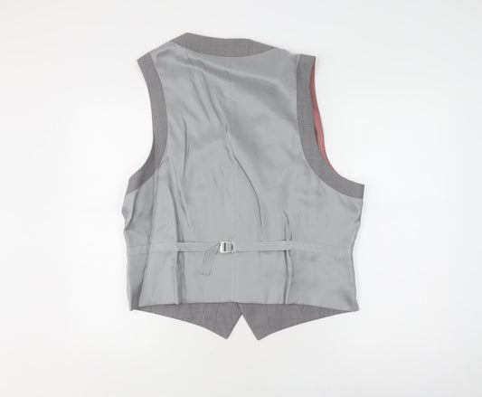 T.M.Lewin Men's Grey Suit Waistcoat 44 Regular