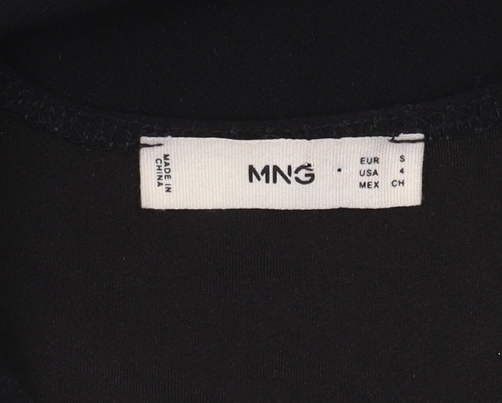 MNG Women's Black Bodycon Midi Dress, Size S