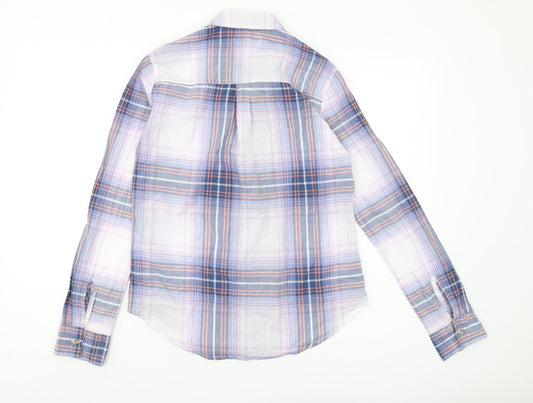 Hollister Women's Multicoloured Plaid Button-Up XS