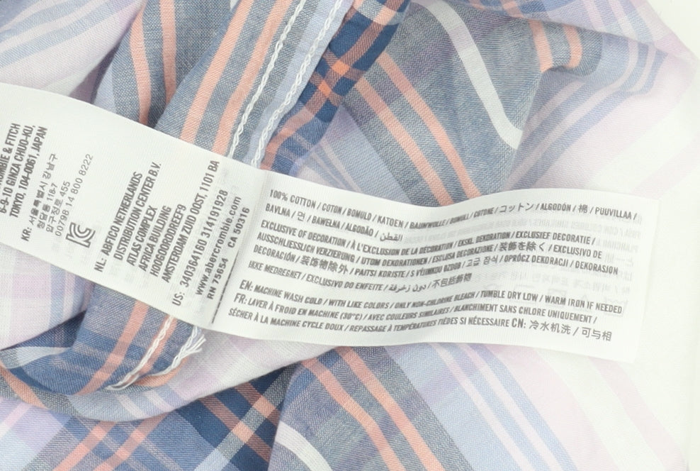 Hollister Women's Multicoloured Plaid Button-Up XS