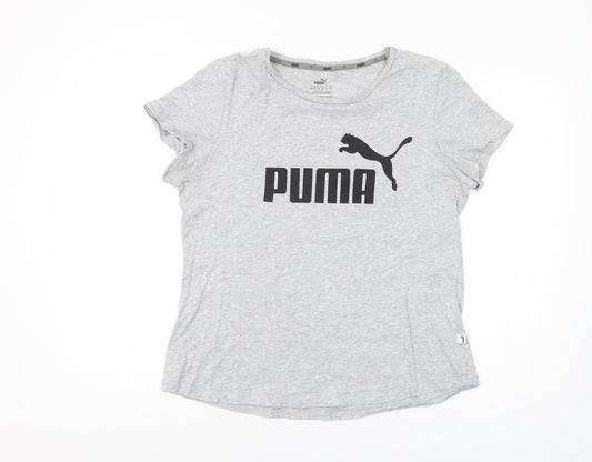 Puma Women's Grey Crew Neck T-Shirt Size 16