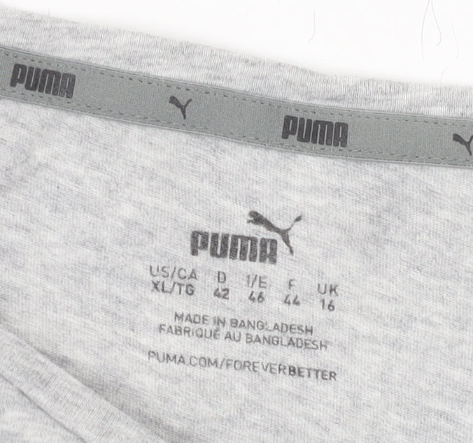 Puma Women's Grey Crew Neck T-Shirt Size 16