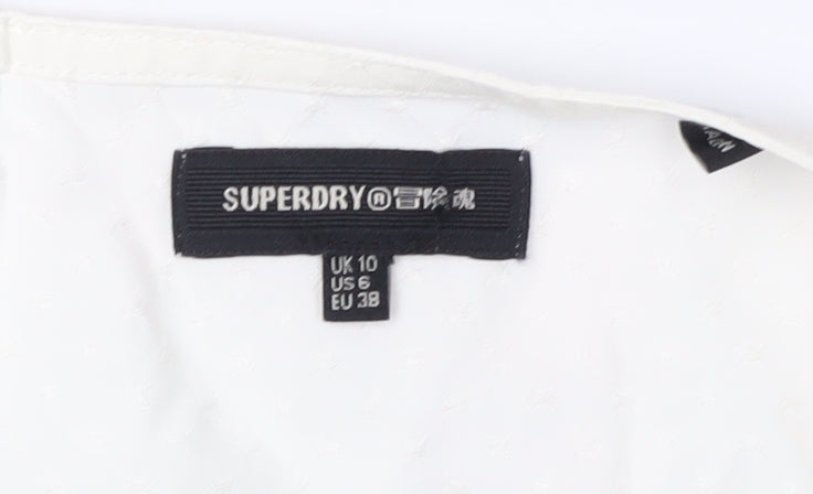 Superdry Women's White Wrap Blouse - Size 10, Viscose