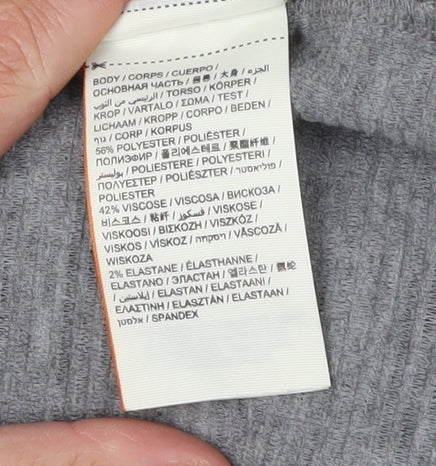 Superdry Women's Grey Striped Bodycon Dress XS