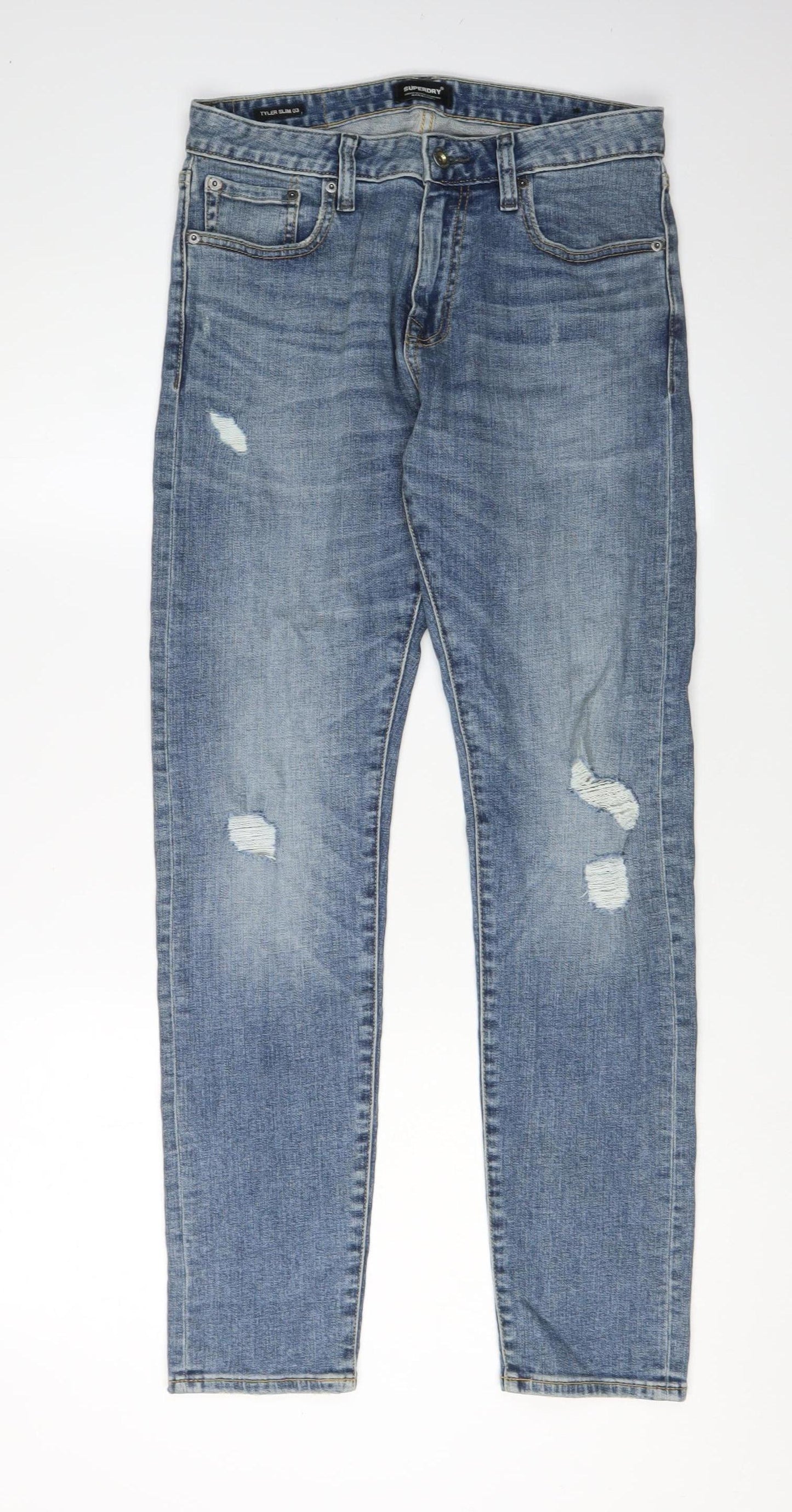 Superdry Men's Blue Skinny Jeans Size 30 Slim Fit