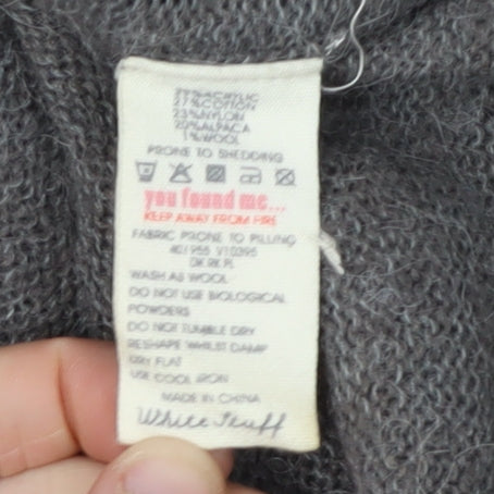 White Stuff Women's Grey V-Neck Pullover Jumper Size 8