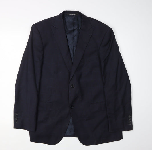 Jeff Banks Men's Blue Wool Blazer, Size 42S, Formal Wear