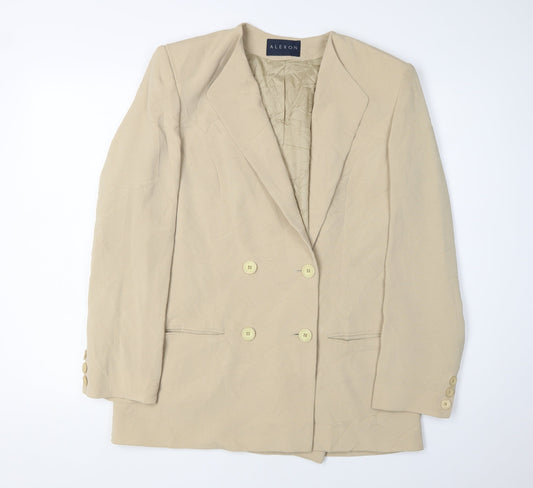 Alexon Women's Beige Double-Breasted Blazer, Size 12