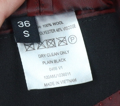 T.M. Lewin Men's Black Slim Fit Blazer, Size 36S