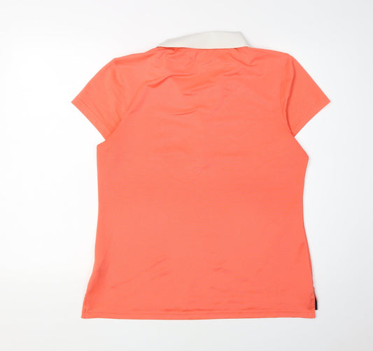 Tommy Hilfiger Women's Orange XL Polo Shirt, Casual Wear