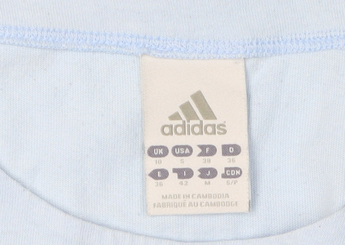 Adidas Women's Blue T-Shirt Size 10