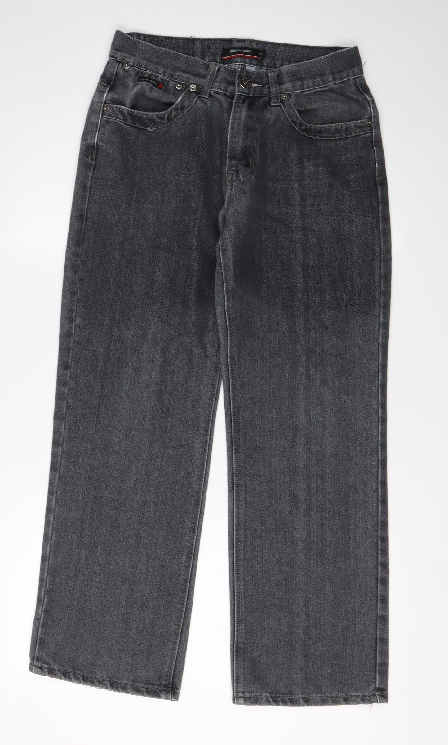 Pierre Cardin Men's Grey Straight Jeans, 30S, Comfort Fit