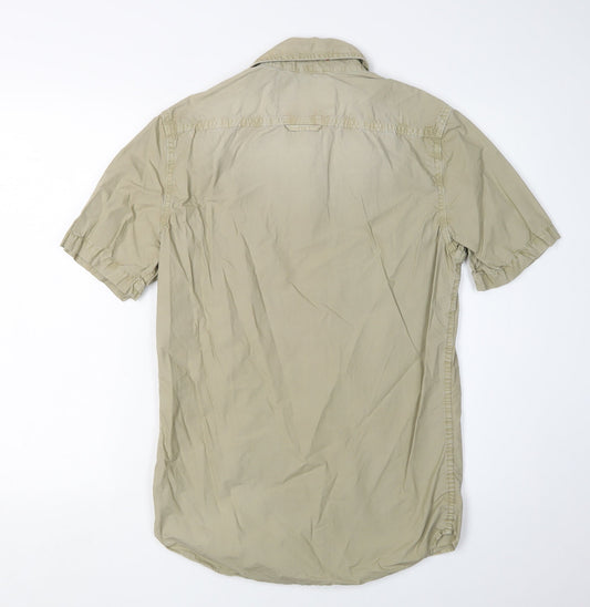 Superdry Men's Beige Short Sleeve Casual Shirt S