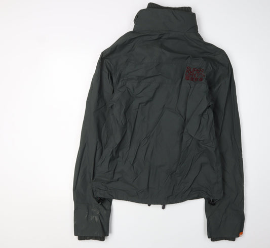 Superdry Women's Green Jacket, Size M, Casual Zip Closure
