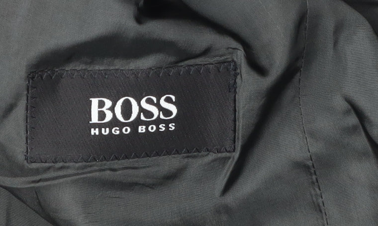 Hugo Boss Men's Black Wool Blazer, Size 38R, Formal