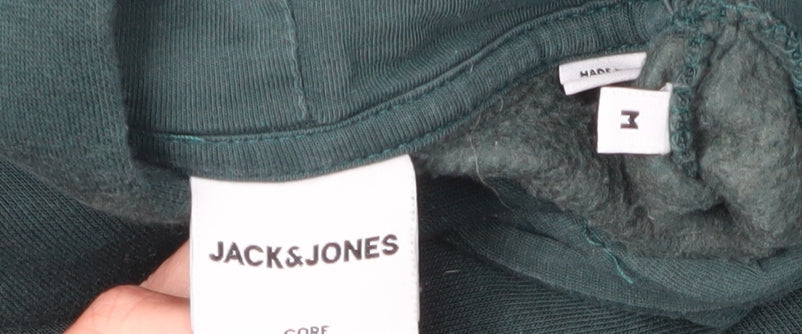 Jack & Jones Men's Green Pullover Hoodie M