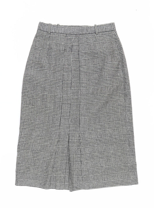 Gor-Ray Women's Black Check Wool Pencil Skirt Size 12