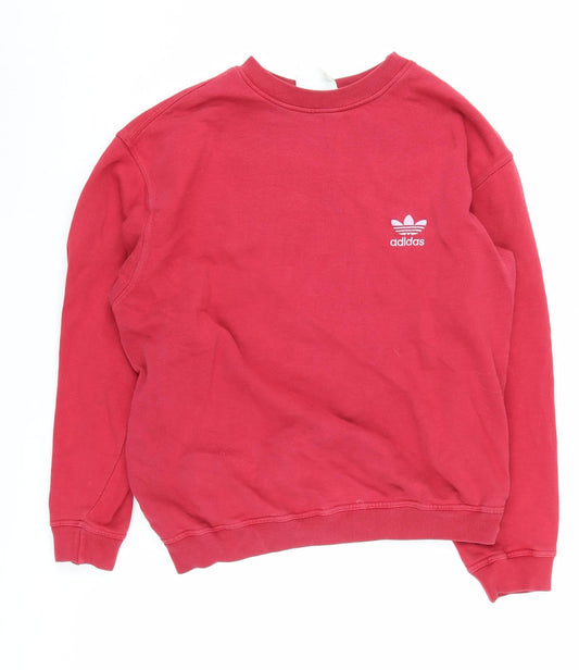 Adidas Men's Red Pullover Sweatshirt M - Graphic Logo