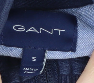 Brand and care label for GANT Men's Blue Full Zip High Neck Jumper S