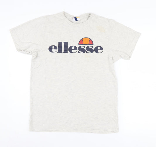 Ellesse Women's Ivory Cotton T-Shirt, Size 8