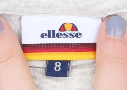 Ellesse Women's Ivory Cotton T-Shirt, Size 8