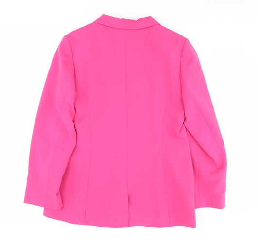 Miss Selfridge Women's Pink Petite Blazer, UK 12, Lined